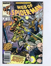 Web of Spider-Man #56 Marvel 1989 '' Skin Deep ! ''
