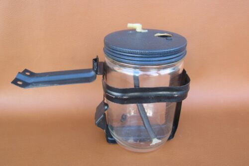 1959 Cadillac Nice Original Windshield Washer Glass Jar with Bracket - Picture 3 of 14