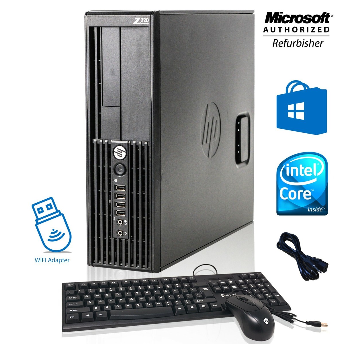 HP Z220 SFF Desktop computer i5 16GB 256GB-1TB SSD Win 10 WIFI
