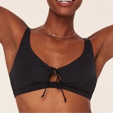 Andie The Crete Bikini Top Swimsuit Black size Small NWT
