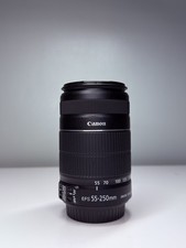Canon 55-250mm Telephoto Lens F4-5.6 EF-S Is II With Rear Cap And Filter