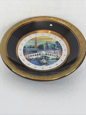 Piatto da collezione souvenir Italia Venezia vintage 3,75” inciso da parete