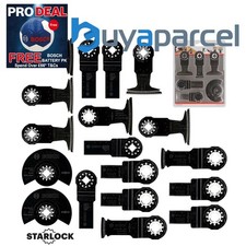Image of Bosch 18 Piece Universal Starlock Multi Tool Blade Set Wood Metal HCS Plunge