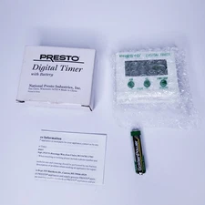 Presto 0421301 Electronic Digital Timer Green/White AAA NIB Sealed New