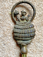 Antique Brass Toasting Fork Esmeralda (Quasimodo's love) 48cm long