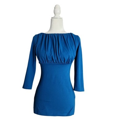 Susana Monaco Blue Top Women's Size S Y2K Basic