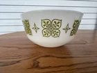 Vintage Anchor Hocking Fire King Green Dutch Clover 8.5” Mixing Bowl