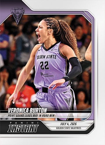 2026 Panini Instant WNBA #221 Veronica Burton Golden State Valkyries PRESALE