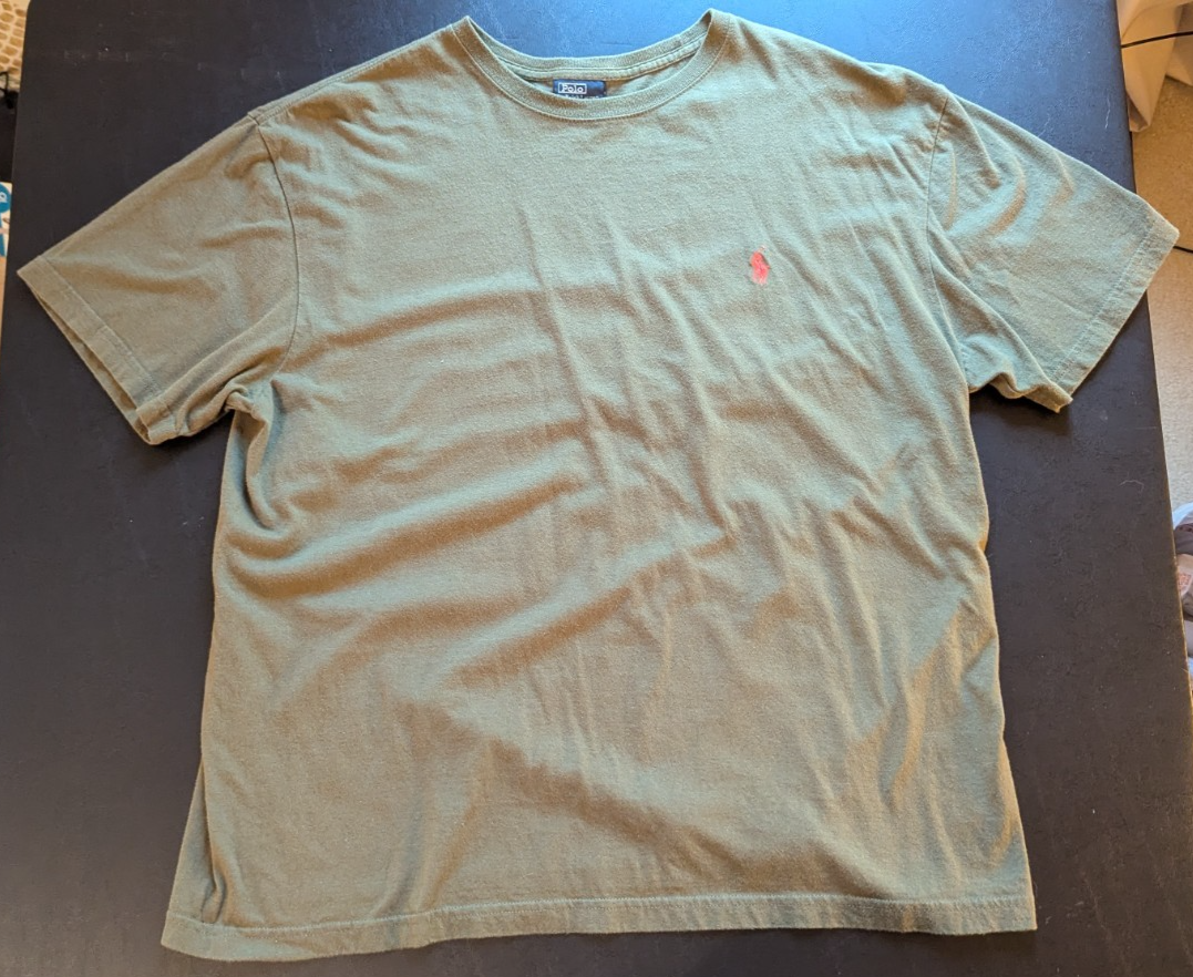 PONY Polo Ralph Lauren T Shirt Uomo Taglia Large (L) Verde