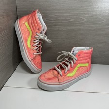 Vans Off The Wall SK8-Hi Zip Sneakers Girls 3 Youth GlitterSparkle Shoes