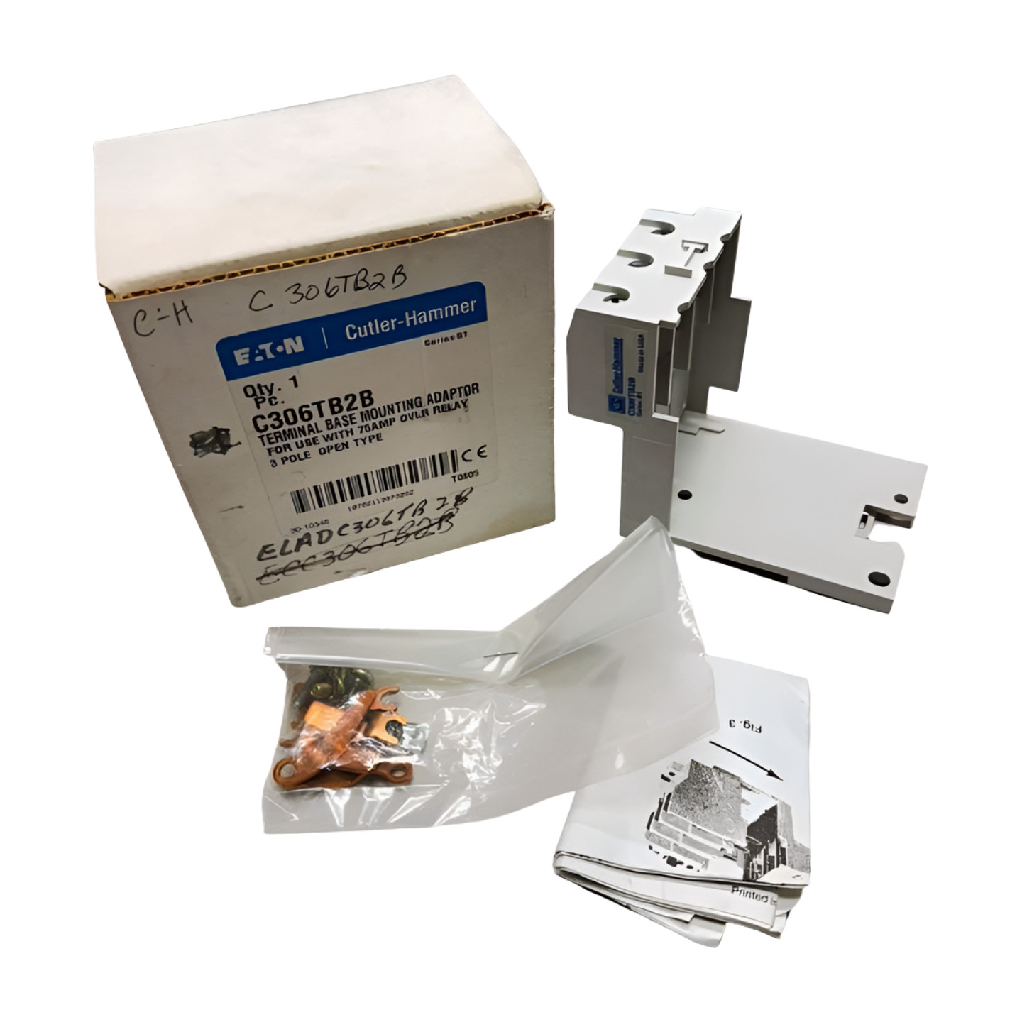 Eaton Cutler-Hammer C306TB2B Terminal Base Mounting Adaptor Series B1, 3-Pole