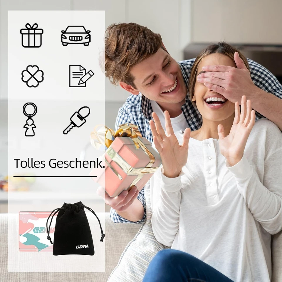 Schutzengel Schlüsselanhänger Glücksbringer Anhänger mit dem Kleeblatt für Pr... - Bild 4 von 4