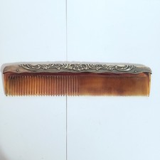    Victorian STERLING SILVER Gorham Repousse Hair Comb 47gtw Stamped   
