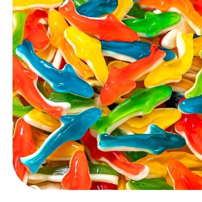 Assorted Baby Sharks Gummy Marshmallow Candy, 2 Pound Pack