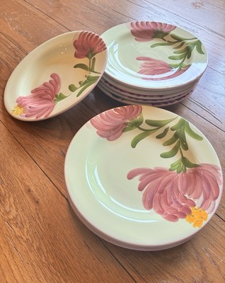 Rare Paula Deen Peony Patch 8pc Dinner Plates SAME DAY SHIPPING!