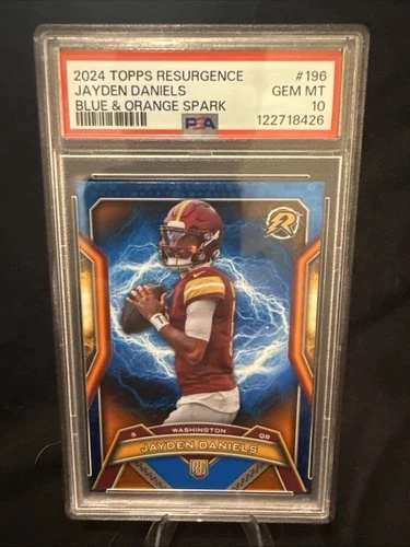 2024 Topps Resurgence Jayden Daniels Blue&Orange Spark PSA 10
