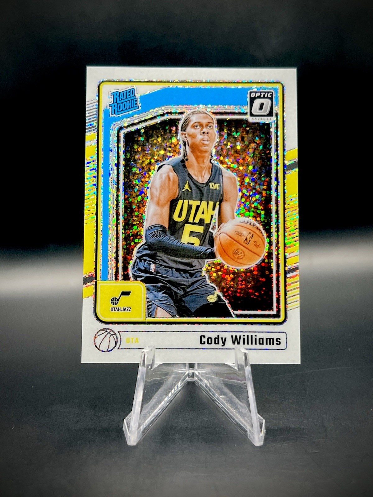 🤍2024-25 Donruss Optic #298 Cody Williams White Sparkle Prizm Rookie RC