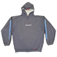 Vintage 90s Y2K Quiksilver Hoodie Sweatshirt Men  s Size Large Navy Surf RARE