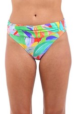 La Blanca Women's Shirred Band Hipster Swimsuit Bottom, Multi//Tropi-Flage, 10