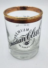 Vintage Canadian Club Whiskey Measuring cup/Shot Glass Gold Rim