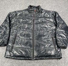 Columbia Turbo Puffer Down Jacket Mens 2xl Black Omni Heat 650td Full Zip