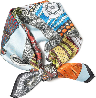 100% Mulberry Silk Scarf 25.6''x25.6'' Square Women Neckerchief Headscarf - Lightw