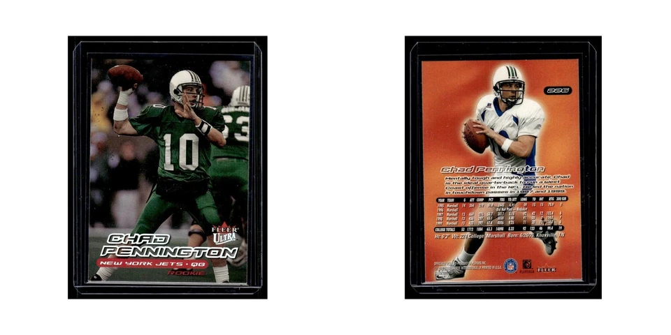 Chad Pennington 2000 Fleer Ultra #226 New York Jets Football Card NM - Image 3 of 3