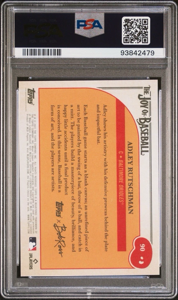 2023 Topps Bob Ross Adley Rutschman PSA 10 Orioles RC Joy of Baseball - Image 2 of 3