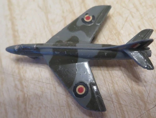 Vintage Dinky Toys 736 Hawker Hunter Loose Diecast Model Jet Fighter