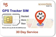 SpeedTalk Mobile $5Prepaid SIM Card for 5G 4G LTE GPS Trackers Pet s,... 