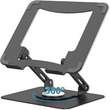 360  Rotating Steel Laptop Stand Riser Foldable Computer Notebook Holder Desk