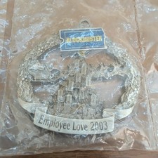 Vintage BLOCKBUSTER Video Employee Love 2003 Christmas Ornament in Plastic