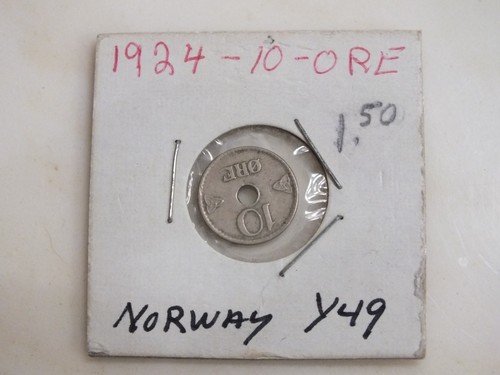 1924 Norway 10 Ore Coin