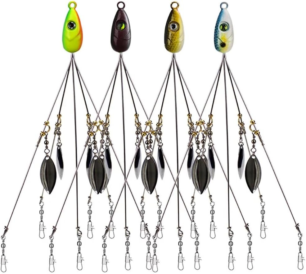 4Pack Premium18G 5 Arm Alabama Rig Head Umbrella Fishing Group Lures Bass Swimmi - Image 2