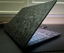 ASUS Zenbook 14inch OLED Black Camo Wrap/Skin Full Kit Front, Base, Bottom 