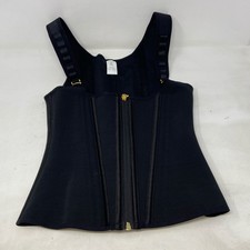 Waist Trainer Zipper Corset Vest Black Medium