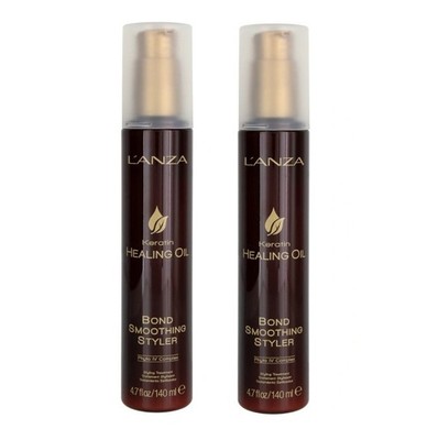 -2 Pack-   Lanza Keratin Healing Oil Bond Smoothing Styler 4.7oz / 140ml