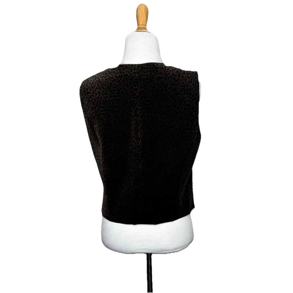 Chaleco Campagnie Internationale Express Tailleur Estampado Leopardo Talla 7/8 Años 90 Vintage Foto 4 de 4