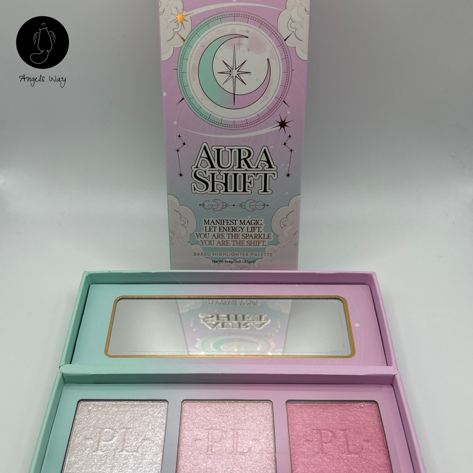 P.Louise Aura Shift Baked Highlighter Palette 3 Shade Glow Illuminator