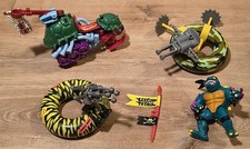 Vintage 1989 Teenage Mutant Ninja Turtles TMNT, Slash, Sludge Mobile, Sewer Tube