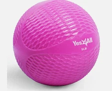 Yes4all Diamond Knurl Toning Ball 5lb Pink