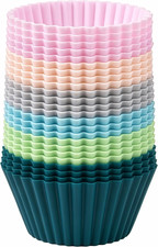 Silicone Muffin Cups - Cupcake Liners - Kitchen-Reusable-Baking-Cups-Non-Stick-C