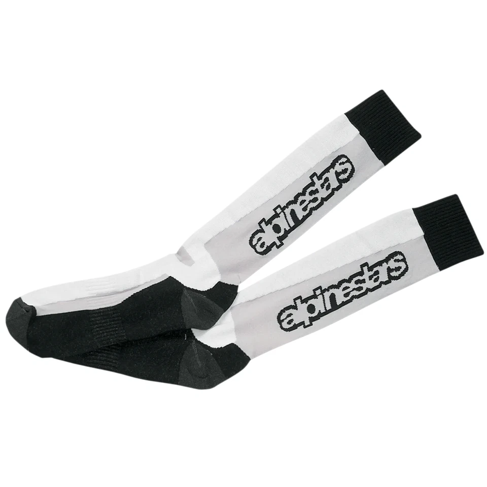 Chaussettes de moto de tourisme d'été Alpinestars - blanc/noir - Photo 1/1