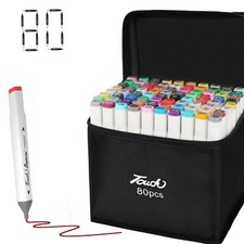 Alcohol Markers Set 80 ColorsArt Supplies Marker for Adults Dual Tip Drawing ...