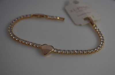 Goldfarbene Armkette mit Herzsymbol l Xuping l Geschenk l Liebe l Schmuck