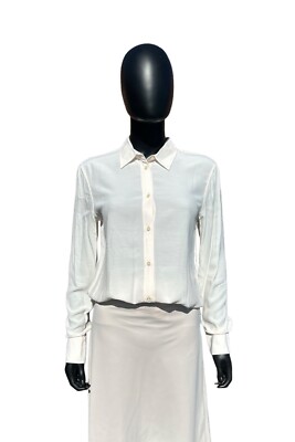 Emily van den Bergh Longbluse in Cremeweiß
