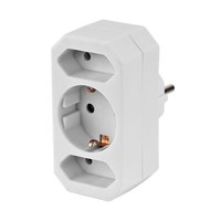 Kestek Steckdosenadapter 3-Fach Zwischenstecker Dreifachstecker Schutzkontakt