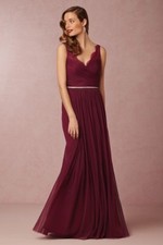 NWOT Anthropoligie BHlDN Fluer Dress  Size 2 By Hitherto  In Black Cherry