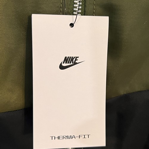 Nike Big Swoosh Therma-Fit Reversible Bomber Jacket DD6055-326 Sz L Green New - Picture 21 of 23