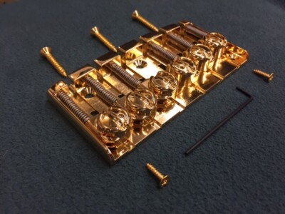 Unused GOTOH PB AGH511-6 Gold Bridge For 6-string Bass Made in Japan